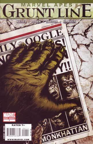 Marvel Apes Grunt Line #1 (Marvel Comics), raw, ungraded comic book — front cover