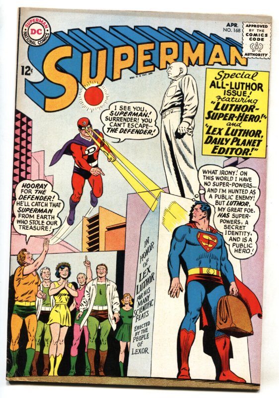 Superman #168 - 1964 - DC - FN+ - Comic Book (DC Comics, 1964), raw comic book in FN+ condition — front cover