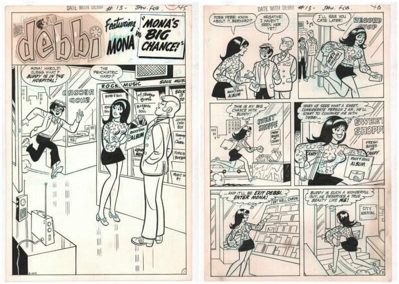 Date with Debbi #13 (DC Comics, 1971), raw, ungraded comic book — front cover