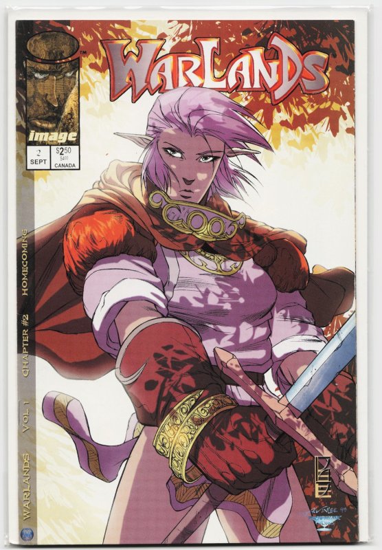 Warlands #2 (Image Comics, 1999), raw, ungraded comic book — front cover