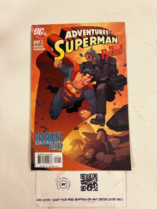 Adventures of Superman #642 (DC Comics), raw comic book in NM condition — front cover