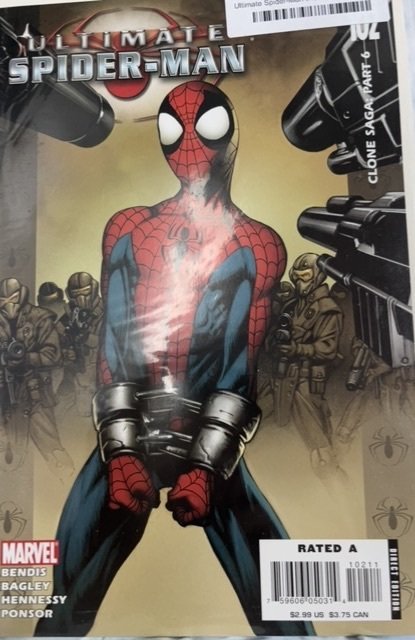 Ultimate Spider-Man #102 (Marvel Comics, 2007), raw, ungraded comic book — front cover