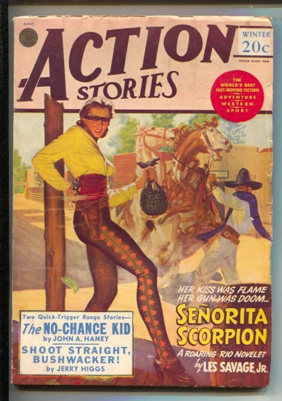 Action Stories-Winter 1949-Senorita Scorpion Cover & Stoyr-Les Savage Jr- Roe... (1949), raw, ungraded comic book — front cover