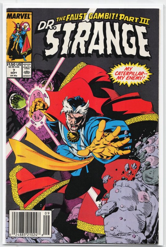Doctor Strange, Sorcerer Supreme #7 (Marvel Comics, 1989), raw, ungraded comic book — front cover