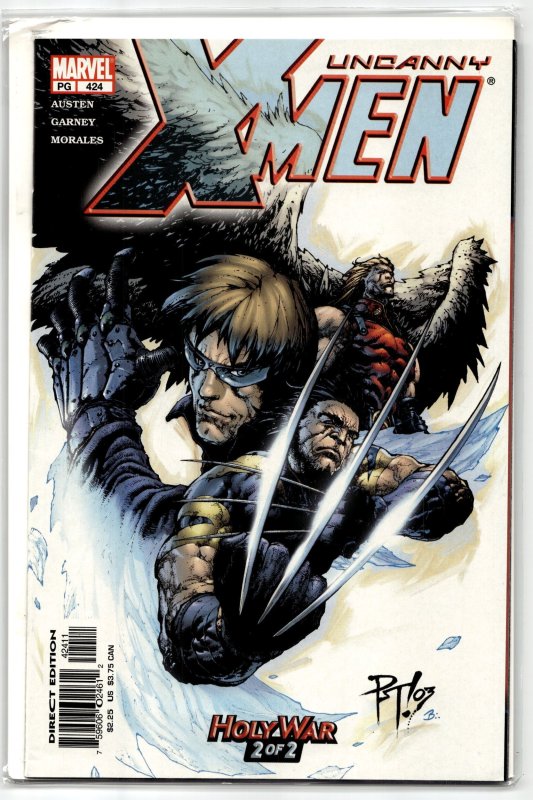 The Uncanny X-Men #424 (Marvel Comics, 2003), raw, ungraded comic book — front cover