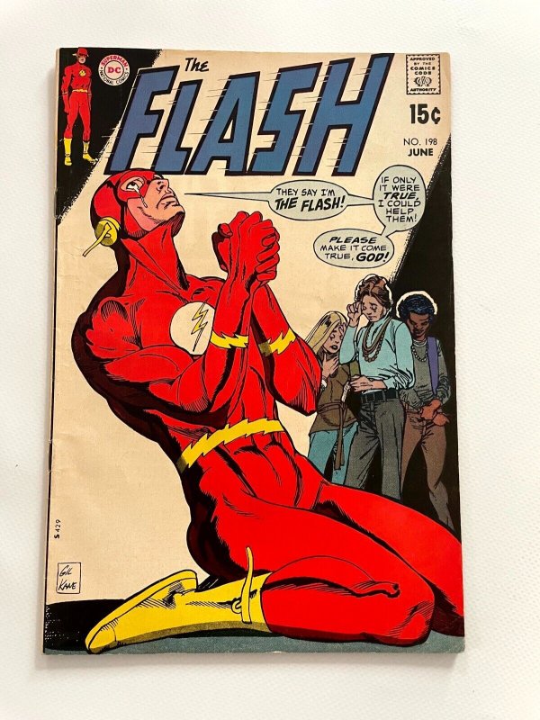 Flash #198 (DC Comics, 1970), raw comic book in NM- condition — front cover