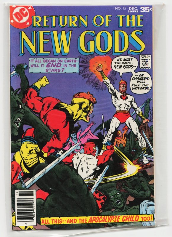 New Gods #15 (DC Comics, 1977), raw, ungraded comic book — front cover