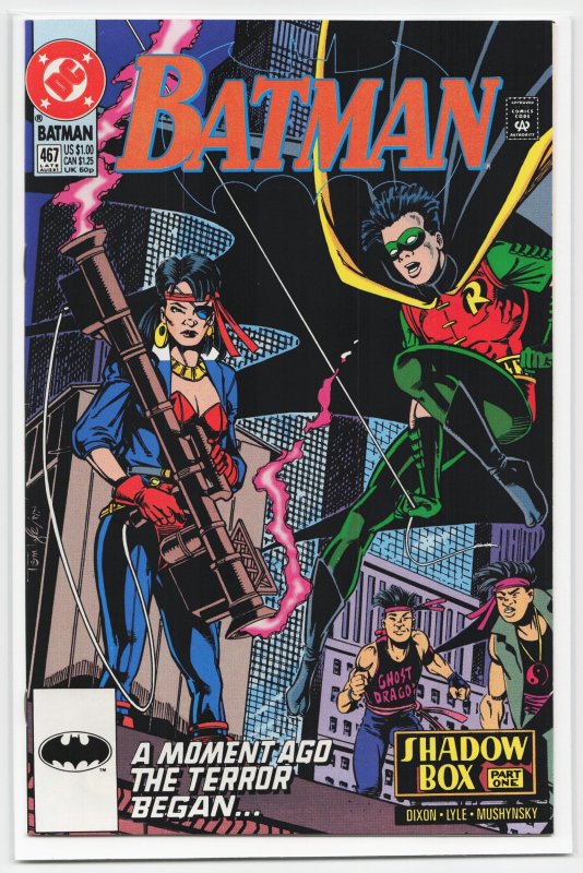 Batman #467 (DC Comics, 1991), raw, ungraded comic book — front cover
