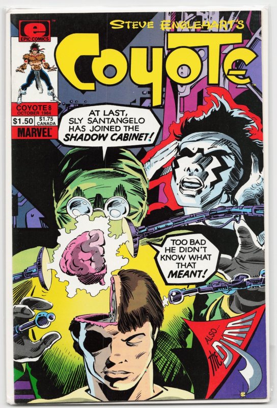 Coyote #8 (Marvel Comics, 1984), raw, ungraded comic book — front cover