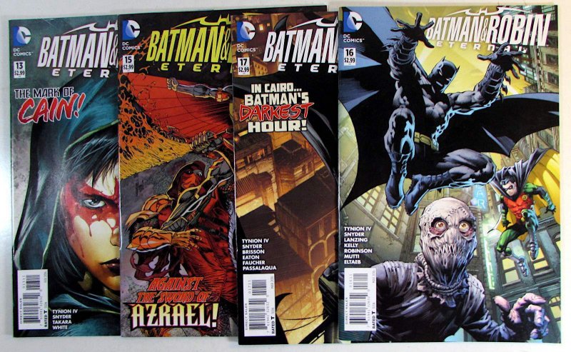 Batman & Robin Eternal Lot of 4 #13, 15, 16, 17 DC (2016) Comic Books (DC Comics, 2016), raw, ungraded comic book — front cover