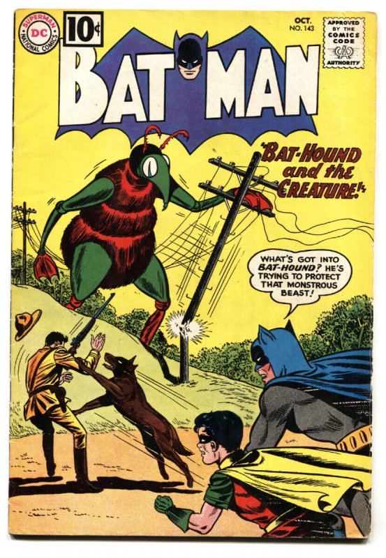Batman #143 - 1961 - DC - VG - Comic Book (DC Comics, 1961), raw comic book in VG condition — front cover