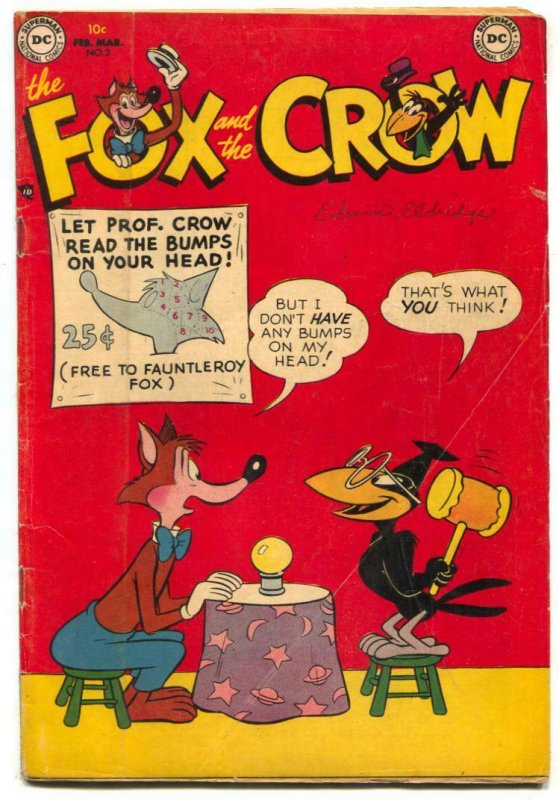 Fox and the Crow #2 (DC Comics, 1952), raw comic book in VG+ condition — front cover