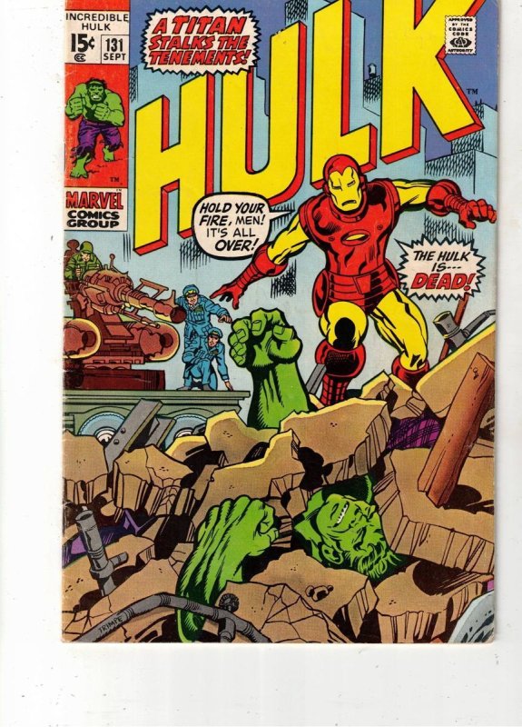 The Incredible Hulk #131 (Marvel Comics, 1970), raw comic book in NM- condition — front cover