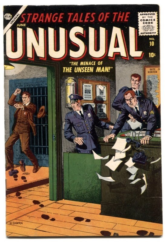 Strange Tales of the Unusual #10 (Atlas Comics, 1957), raw comic book in VF condition — front cover