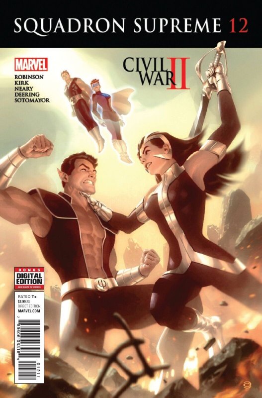 Squadron Supreme #12 (Marvel Comics, 2016), raw, ungraded comic book — front cover