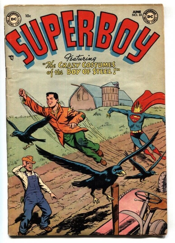 Superboy #33 (DC Comics, 1954), raw, ungraded comic book — front cover