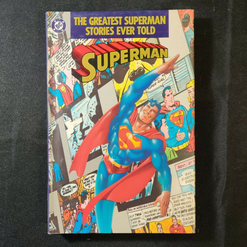The Greatest Superman Stories Ever Told - DC Comics Hardcover - Fine - 1987 (DC Comics, 1987), raw, ungraded comic book — front cover