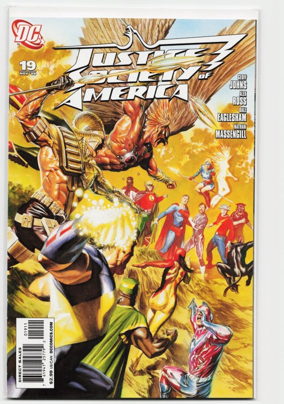 Justice Society of America #19 (DC Comics, 2008), raw, ungraded comic book — front cover