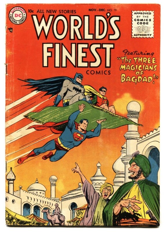 World's Finest #79 - 1955 - DC - VG - Comic Book (DC Comics, 1955), raw comic book in VG condition — front cover