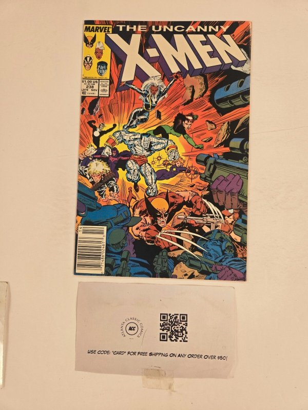 Uncanny X-Men #238 (Marvel Comics, 1988), raw comic book in NM condition — front cover