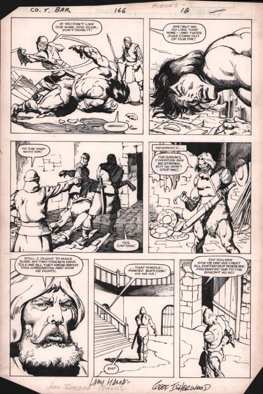 Conan the Barbarian #166, raw, ungraded comic book — front cover