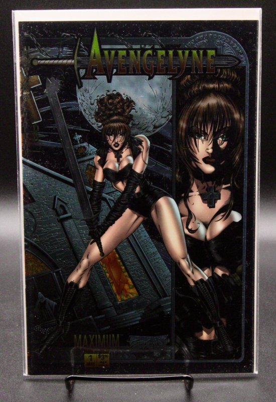Avengelyne #1 (1995), raw comic book in VF/NM condition — front cover