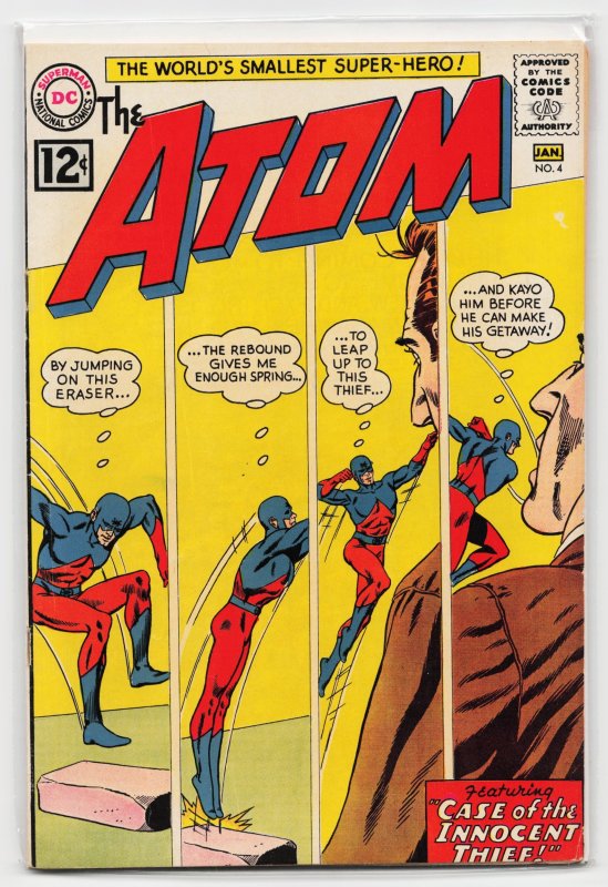 The Atom #4 (DC Comics, 1963), raw, ungraded comic book — front cover