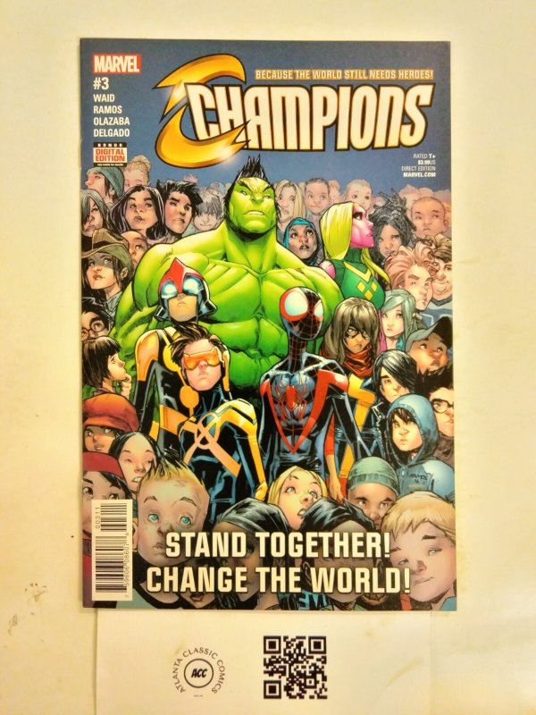 Contest of Champions #3 (Marvel Comics), raw comic book in NM condition — front cover