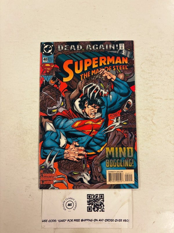 Superman Man of Steel #40 (DC Comics, 1995), raw comic book in NM condition — front cover