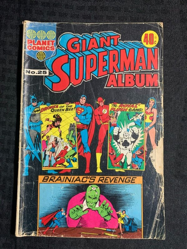 1974 Giant Superman Album Planet Comics #25 (1974), raw comic book in GD- 1.8 condition — front cover
