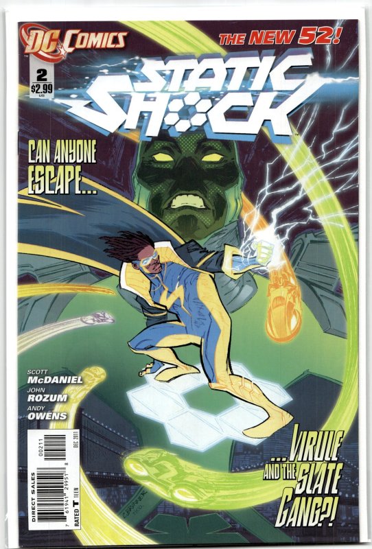Static Shock #2 (DC Comics, 2011), raw, ungraded comic book — front cover