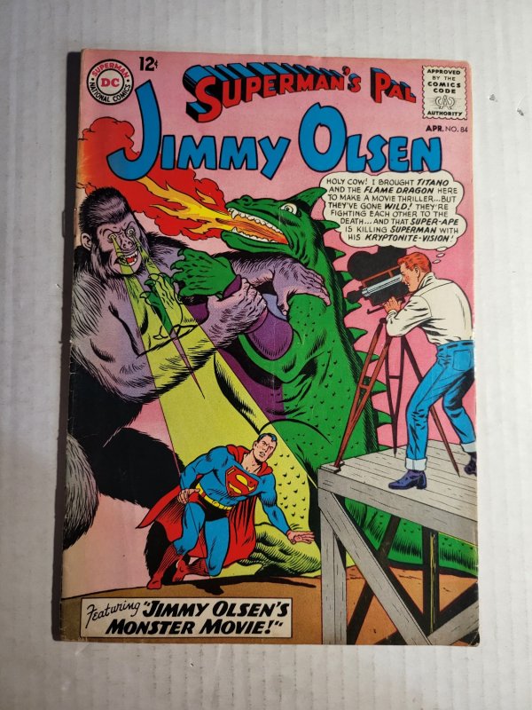 Superman's Pal, Jimmy Olsen #84 (DC Comics, 1965), raw, ungraded comic book — front cover