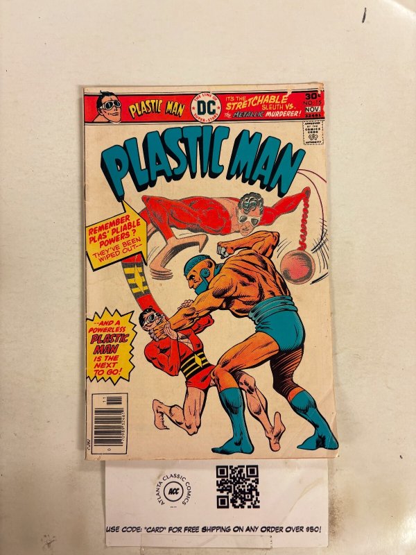 Plastic Man #15 (DC Comics, 1949), raw comic book in VG condition — front cover