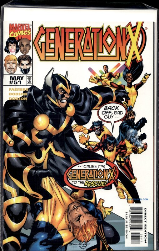 Generation X #51 (Marvel Comics, 1999), raw, ungraded comic book — front cover
