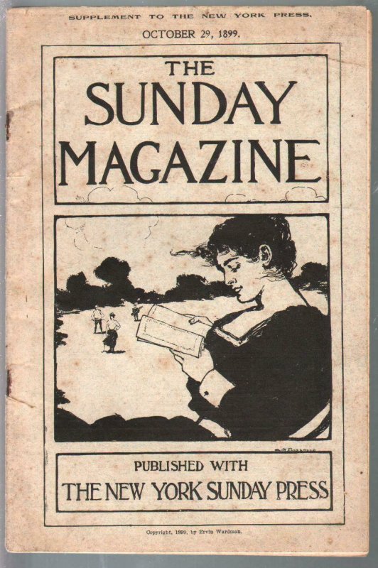 Sunday Magazine 10/29/1899-early Pulp Fiction Mag-very Rare-VG, raw comic book in VG condition — front cover