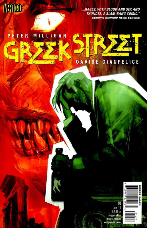 Greek Street #10 (DC Comics), raw comic book in NM condition — front cover