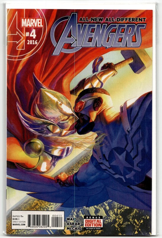 All-New, All-Different Avengers #4 (Marvel Comics, 2016), raw, ungraded comic book — front cover
