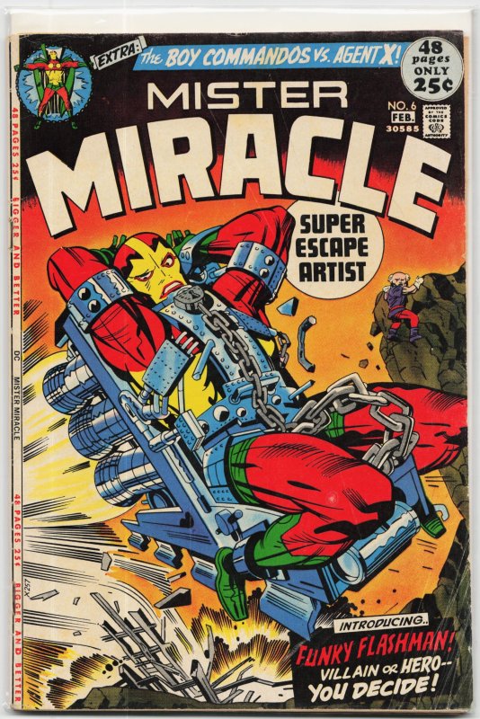 Mister Miracle #6 (DC Comics, 1972), raw, ungraded comic book — front cover