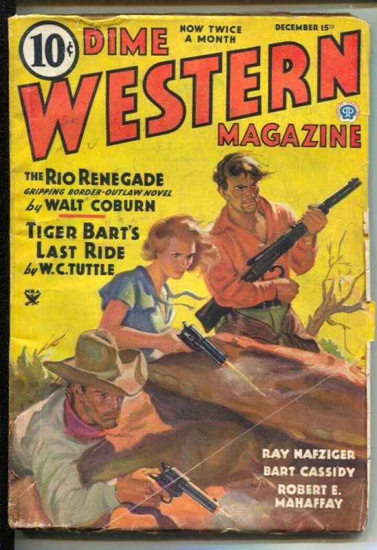 Dime Western-12/15/1934 Popular-Walter Baumhoffer Cover Art-"Rio Renegade" by..., raw, ungraded comic book — front cover