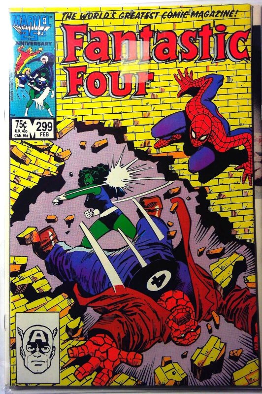 Fantastic Four #299 (Marvel Comics, 1987), raw, ungraded comic book — front cover