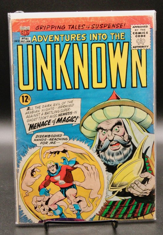 Adventures into the Unknown #161 (DC Comics, 1965), raw, ungraded comic book — front cover