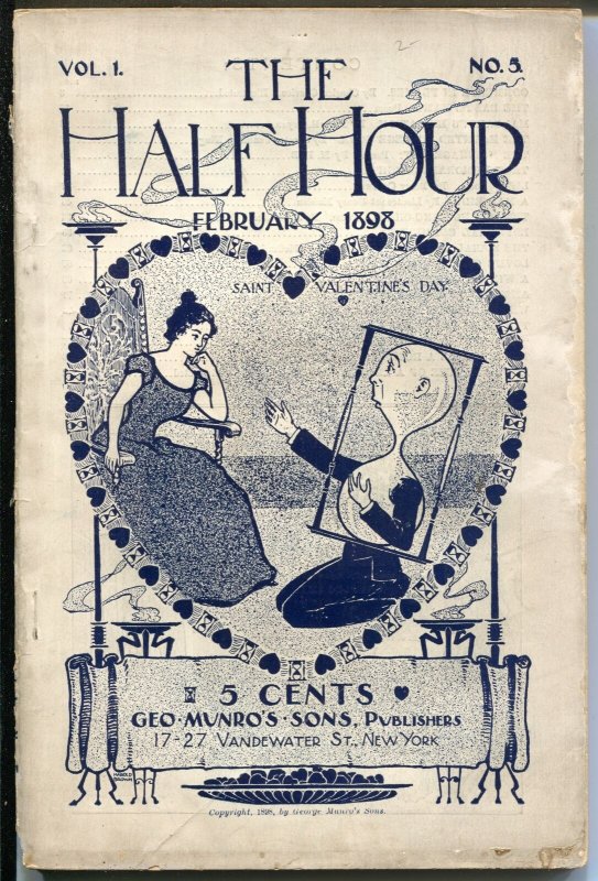 Half Hour 2/1898-5th Issue-rare Pulp-The Haunted College Room-VG+, raw comic book in VG+ condition — front cover