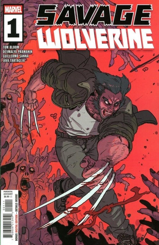 Savage Wolverine #1 (2025), raw comic book in NM condition — front cover