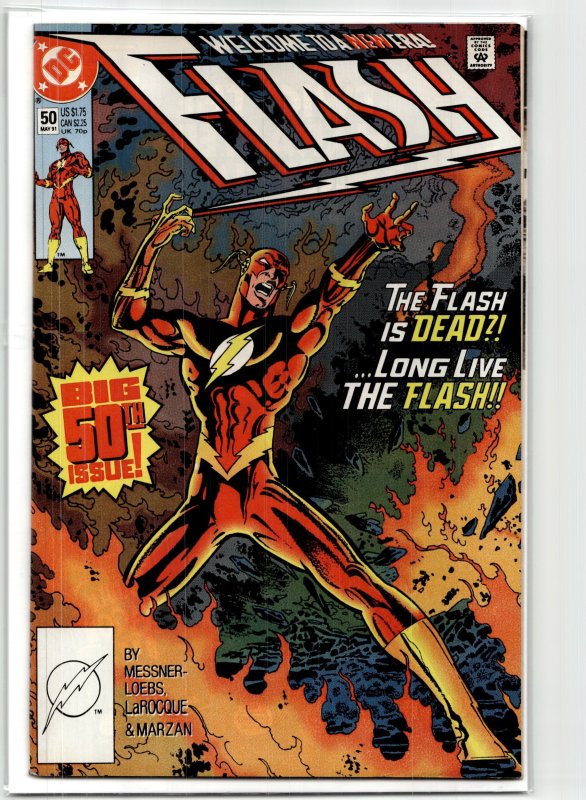 The Flash #50 (DC Comics, 1991), raw, ungraded comic book — front cover
