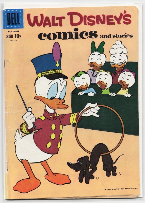 Walt Disney's Comics and Stories #230 (Dell, 1959), raw, ungraded comic book — front cover