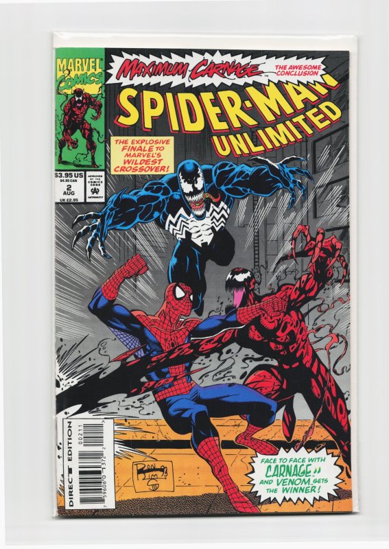 Spider-Man Unlimited #2 (1993), raw, ungraded comic book — front cover