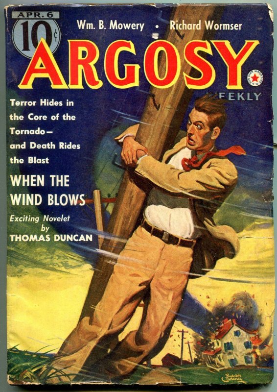 Pulp: Argosy Pulp April #6 (1940), raw comic book in FN- condition — front cover