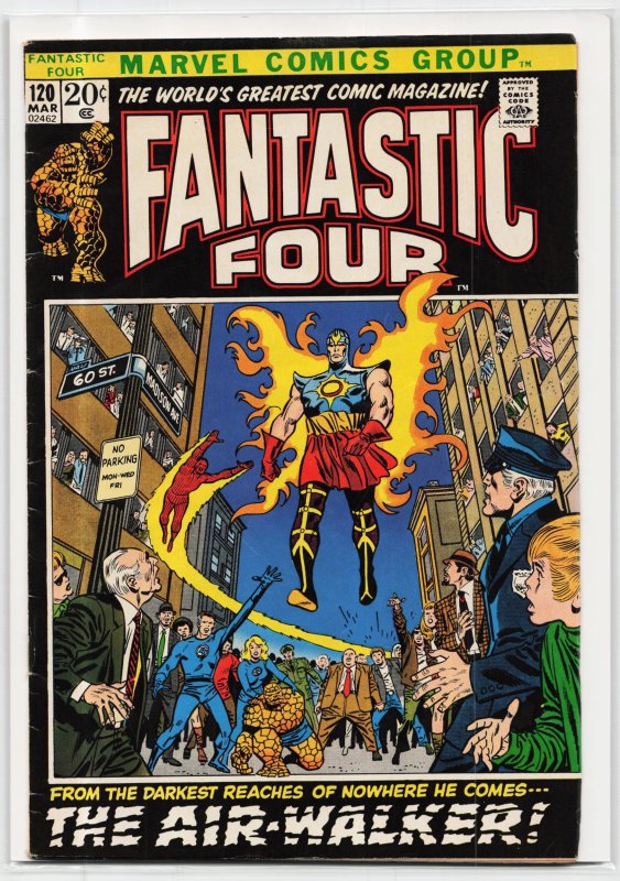 Fantastic Four #120 (Marvel Comics, 1972), raw, ungraded comic book — front cover