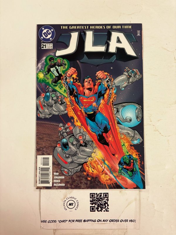JLA #21 (DC Comics, 1998), raw comic book in NM condition — front cover