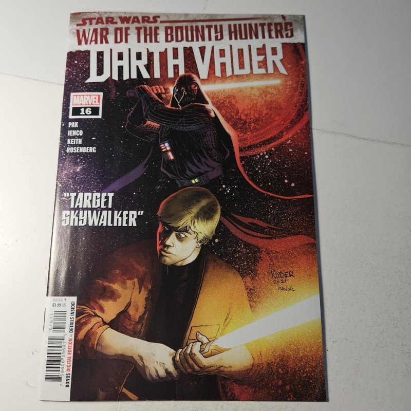 Star Wars: Darth Vader War of the Bounty Hunters #16 (Marvel Comics, 2021), raw comic book in NM condition — front cover